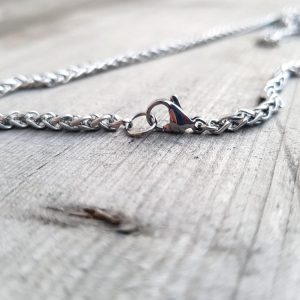 Mens 4mm Stainless Steel Wheat Chain Necklace Classic Pendant Accessories Jewelry Gifts for Him